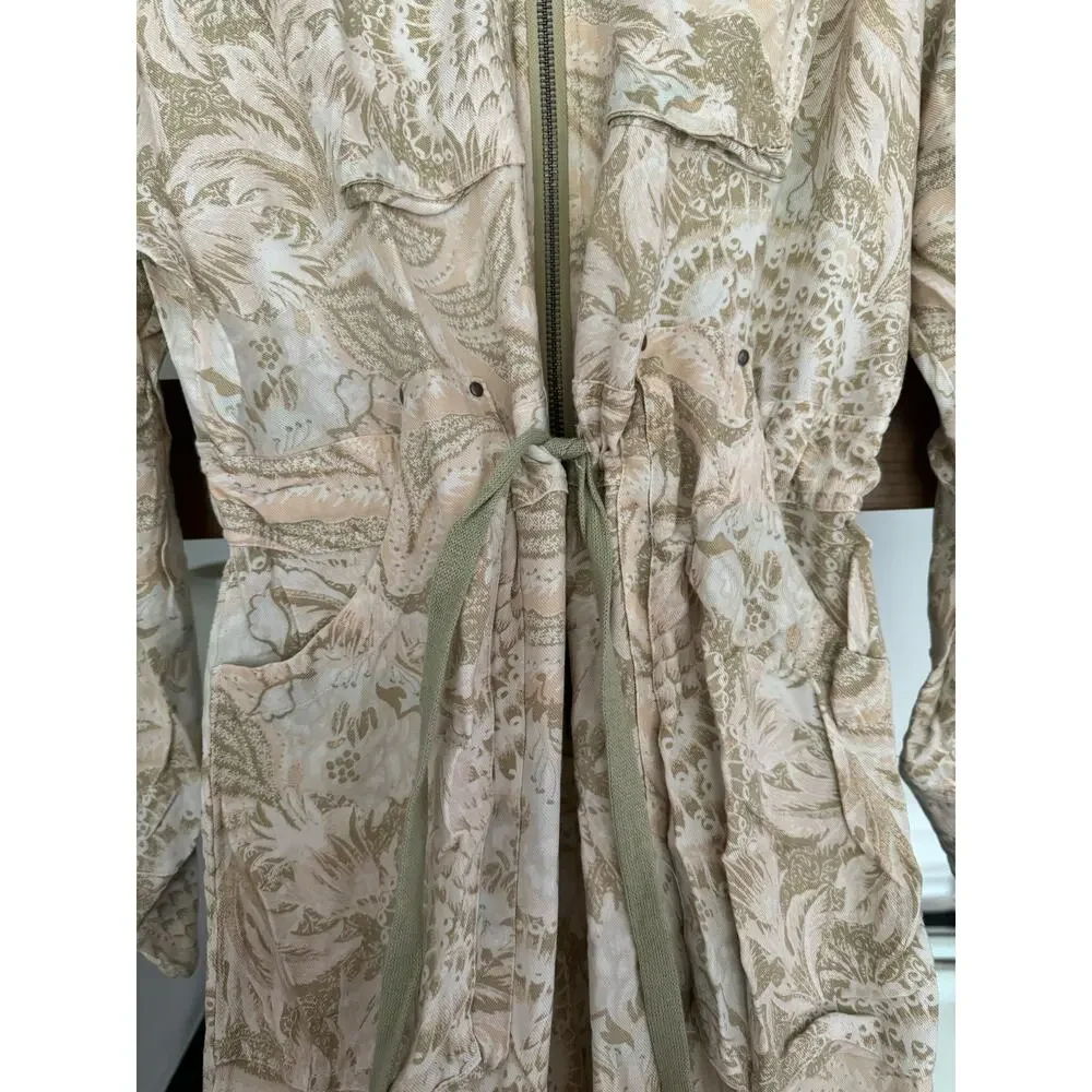 Free People Movement Off To the Races Jumpsuit in Beige Combo